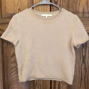 NakedCashmere Women’s Light Pink Cropped Short Sleeve